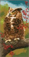 pn-0164961 набор для вышивания vervaco owl in autumn, 19х39, аида 14,счётный крест филин. | интернет-магазин Елена-Рукоделие