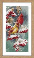 PN-0165887 Набір для вишивання хрестом Vervaco "Червоні і снігові кардинали" | інтернет-магазин 'Елена-Рукоделие'