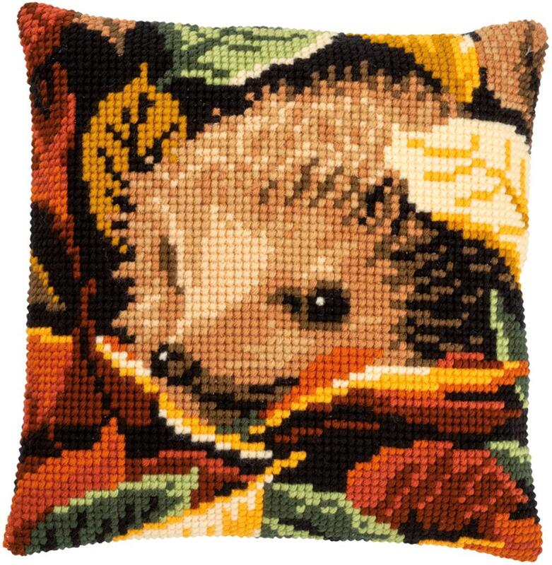 PN-0166003 Набір для вишивання хрестом (подушка) Vervaco Hedgehog "Їжачок" | інтернет-магазин 'Елена-Рукоделие'