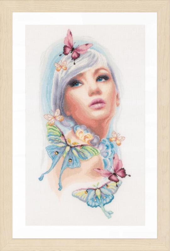 pn-0171930 набор для вышивки крестом lanarte "бабочка мечты" | интернет-магазин Елена-Рукоделие