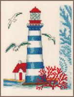 pn-0173175 набор для вышивания крестом vervaco, lighthouse 18х21, аида 14 | интернет-магазин Елена-Рукоделие