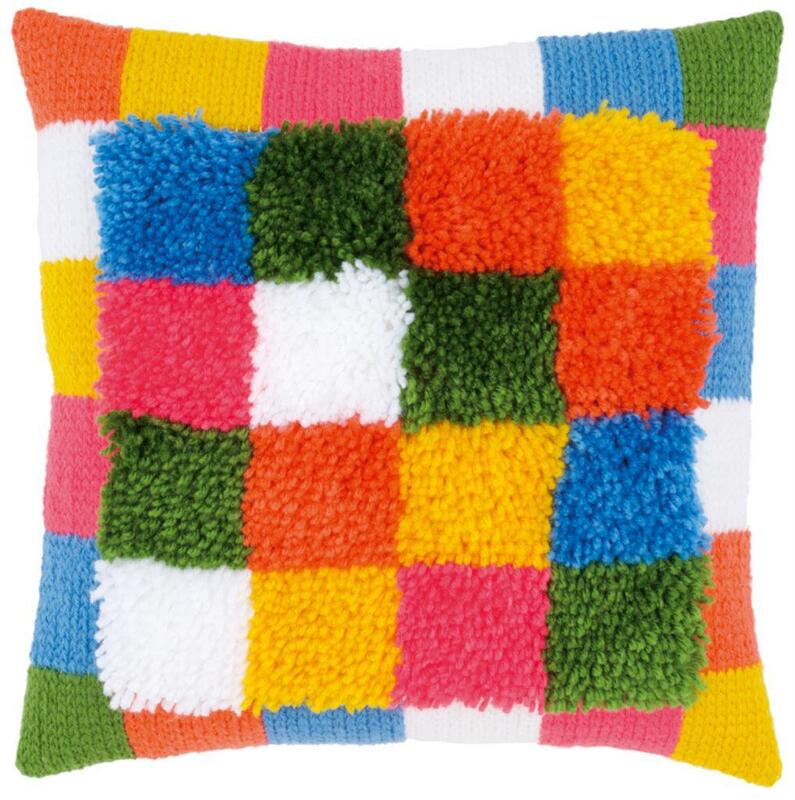pn-0175563 набор для вышивания (коврик) vervaco,bright squares 40х40, яркие ква, ковровая техника. | интернет-магазин Елена-Рукоделие