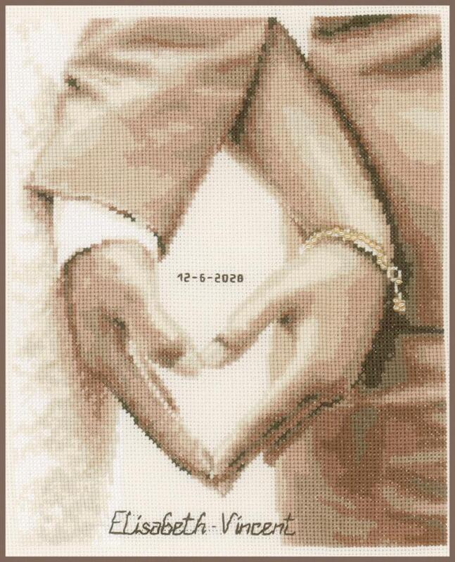 PN-0187247 Набір для вишивання хрестиком Vervaco, Heart of the newlyweds 21х26, аїда 14 | інтернет-магазин 'Елена-Рукоделие'