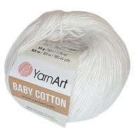фото yarnart baby cotton / ярнарт бебі коттон 400 білий