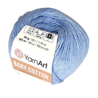 yarnart baby cotton / ярнарт бебі коттон 448 блакитний | интернет-магазин Елена-Рукоделие