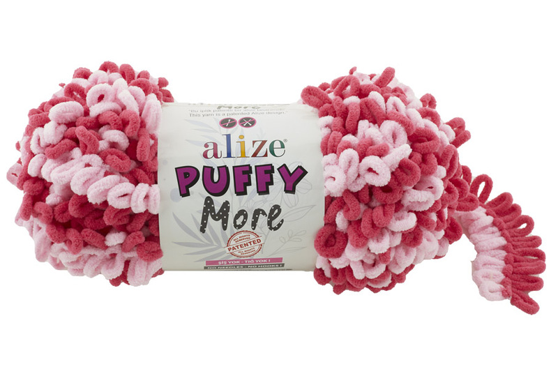 alize puffy more (пуффи морэ) 6274 розовая фуксия | интернет-магазин Елена-Рукоделие