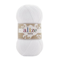 alize bella 100/алізе бела 100 55 білий | интернет-магазин Елена-Рукоделие