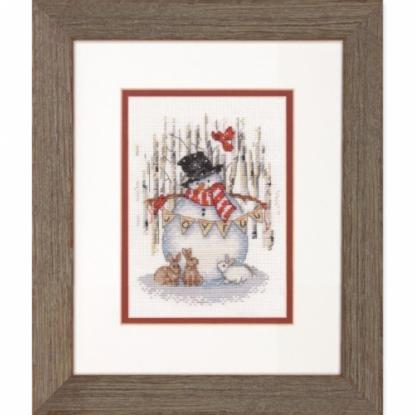 70-08984 Набір для вишивання нитками  Радісний сніговик Joyful Snowman | інтернет-магазин 'Елена-Рукоделие'