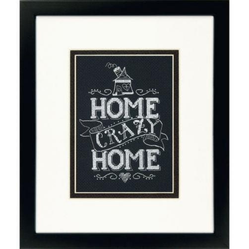 70-65149 набор для вышивания крестом dimensions home crazy home "дом, сумасшедший дом" | интернет-магазин Елена-Рукоделие