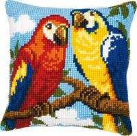 PN-0008570 Набір для вишивання хрестом (подушка) Vervaco Parrots "Папуги" | інтернет-магазин 'Елена-Рукоделие'