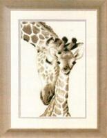 PN-0012183 Набір для вишивання хрестом Vervaco Giraffe Family "Жирафи: мама та малюк" | інтернет-магазин 'Елена-Рукоделие'