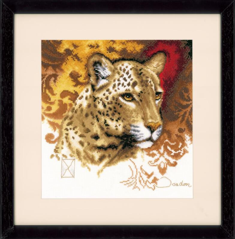 pn-0021225 набор для вышивки крестом lanarte "леопард" | интернет-магазин Елена-Рукоделие
