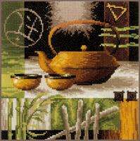 pn-0148120 набор для вышивания азиатская чайная церемония , 20х20, аида 18, счетный крест - vervaco | интернет-магазин Елена-Рукоделие