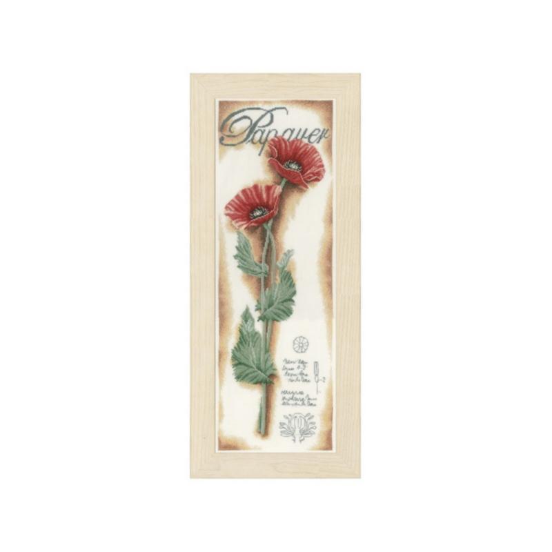 PN-0154333 Набір для вишивки Red Poppies, 20х63, льон 30, рахунковий хрест LanArte | інтернет-магазин 'Елена-Рукоделие'