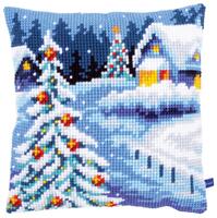 фото pn-0154633 набор для вышивки  подушка зимний пейзаж, 40х40, несчетный крест vervaco