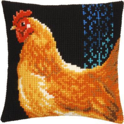 PN-0156254 Набір для вишивання хрестом (подушка) Vervaco Chicken "Куриця" | інтернет-магазин 'Елена-Рукоделие'