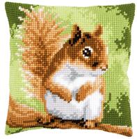 PN-0157491 Набір для вишивання хрестом (подушка) Vervaco Squirrel "Білка" | інтернет-магазин 'Елена-Рукоделие'