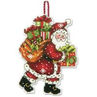 70-08912 Набір для вишивання хрестом DIMENSIONS Santa with Bag Christmas Ornament "Різдвяна прикраса Санта Клаус з мішком" | інтернет-магазин 'Елена-Рукоделие'
