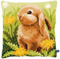 фото pn-0154842 набор для вышивания несчётный крест (подушка)  little bunny маленький зайчик vervaco