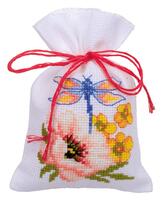 фото PN-0185083 Набір для вишивання хрестом (мішечки для саше) Vervaco Colourful flowers "Барвисті квіти"