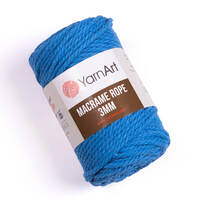 фото yarnart macrame rope 3мм / ярнарт макраме роуп 3 мм 786 синий