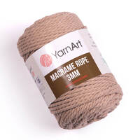 yarnart macrame rope 3мм / ярнарт макраме роуп 3 мм 768 какао | интернет-магазин Елена-Рукоделие