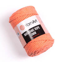 yarnart macrame rope 3мм / ярнарт макраме роуп 3 мм 767 корал | интернет-магазин Елена-Рукоделие