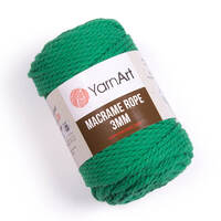 yarnart macrame rope 3мм / ярнарт макраме роуп 3 мм 759 смарагд | интернет-магазин Елена-Рукоделие