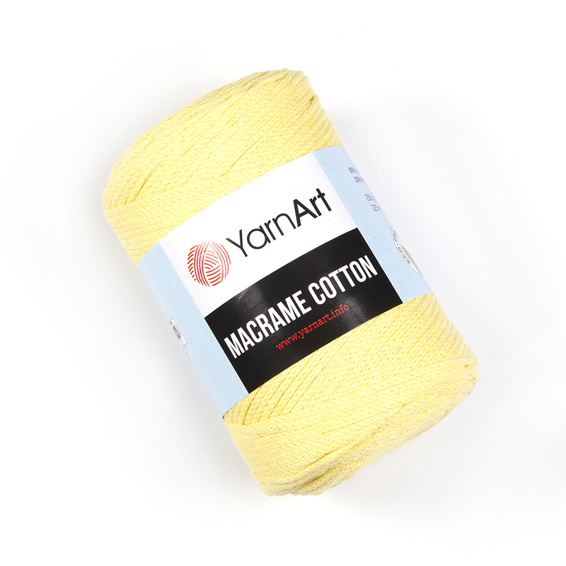 yarnart macrame cotton / ярнарт макраме коттон 754 лимон | интернет-магазин Елена-Рукоделие