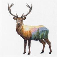 70-35387 набор для вышивания крестом dimensions deer scene "олень" | интернет-магазин Елена-Рукоделие