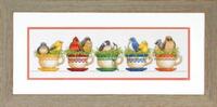 70-35394 набор для вышивания крестом «teacup birds /птицы в чашках» dimensions | интернет-магазин Елена-Рукоделие