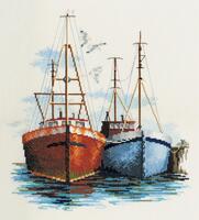 фото dwsea03 набор для вышивания крестом coastal britain - fish quay прибрежная британия - фиш куэй bothy threads