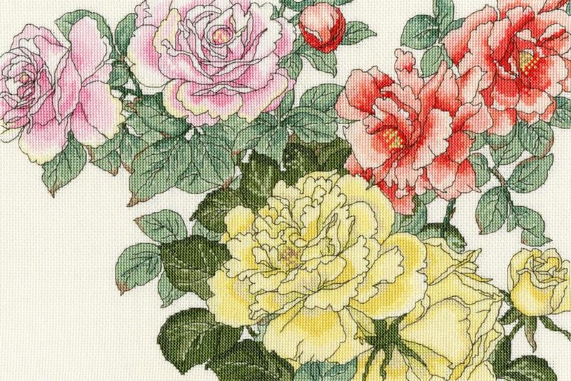 XBD13 Набір для вишивання хрестом Rose Blooms "Роза цвіте" | інтернет-магазин 'Елена-Рукоделие'