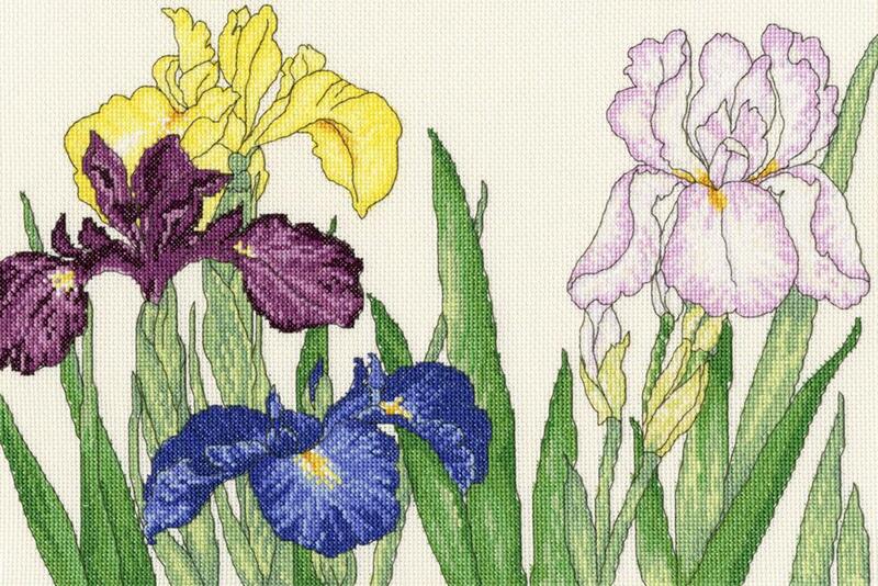 XBD14  Набір для вишивання хрестом Iris Blooms "Ірис цвіте" | інтернет-магазин 'Елена-Рукоделие'