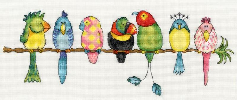 xgr3 набор для вышивания крестом exotic birds "экзотические птицы" bothy threads | интернет-магазин Елена-Рукоделие