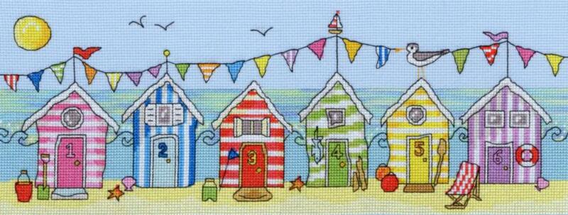 XJR19 Набір для вишивання хрестом Beach Hut Fun "Пляжна хатина" | інтернет-магазин 'Елена-Рукоделие'