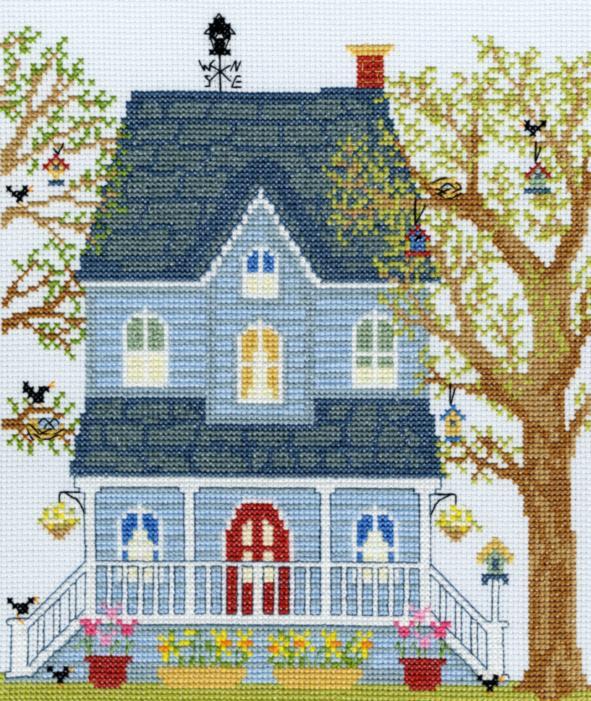 XSS1 Набір для вишивання хрестом New England Homes: Spring "Будинки Нової Англії: Весна" | інтернет-магазин 'Елена-Рукоделие'