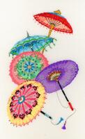 фото xkf1 набор для вышивания крестом parasols "зонтики" bothy threads