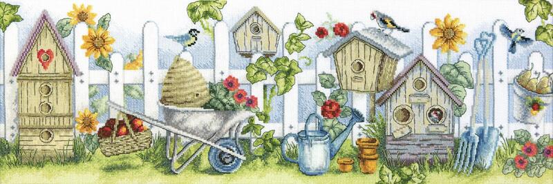 Набір для вишивання хрестиком Чарівна Мить М-451 "Пташиний дворик" | інтернет-магазин 'Елена-Рукоделие'