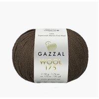 фото пряжа мериносова gazzal wool 175 (газзал вул 175) 310 коричневий