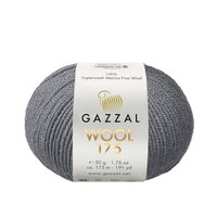 фото пряжа мериносовая gazzal wool 175 (газзал вул 175) 302 серый