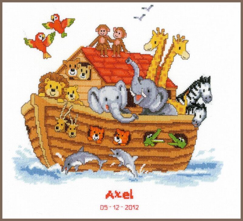 pn-0143716 набор для вышивки крестом vervaco noah's ark "ноев ковчег" | интернет-магазин Елена-Рукоделие