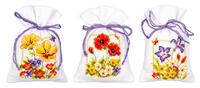 PN-0145823 Набір для вишивання хрестом (мішечки для саше) Vervaco Summer flowers "Літні квіти" | інтернет-магазин 'Елена-Рукоделие'