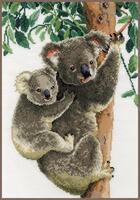 PN-0158414 Набір для вишивки хрестом Vervaco Koala with baby "Коала з немовлям" | інтернет-магазин 'Елена-Рукоделие'