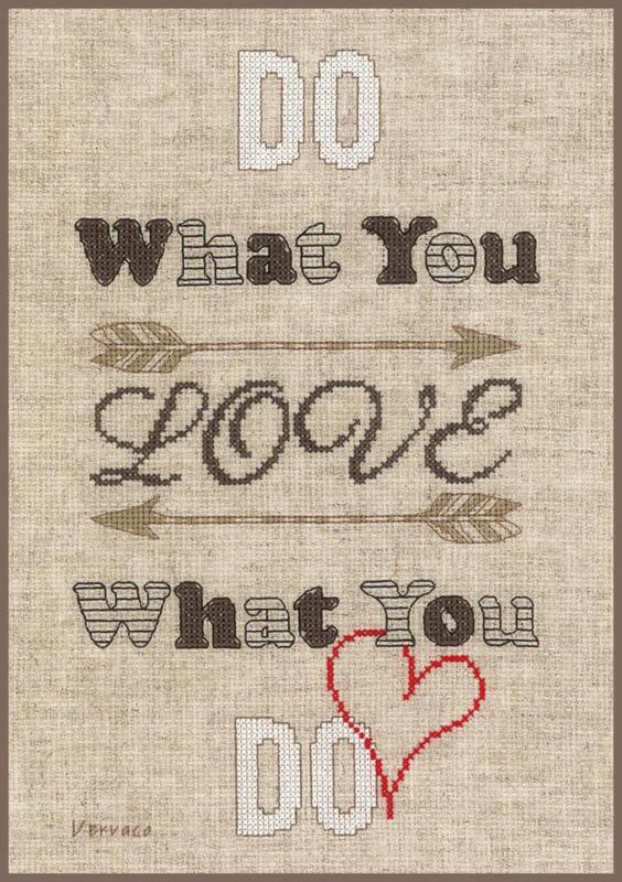 PN-0158480 Набір для вишивки хрестом Vervaco Do what you love "Роби те що любиш" | інтернет-магазин 'Елена-Рукоделие'