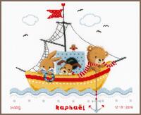 PN-0168466 Набір для вишивки хрестом Vervaco Boat sailing "Плавання на човні" | інтернет-магазин 'Елена-Рукоделие'