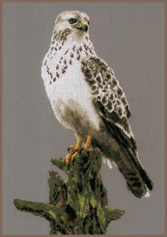 pn-0172743 набор для вышивки крестом lanarte falcon "сокол" | интернет-магазин Елена-Рукоделие