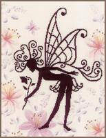 pn-0188915 набор для вышивки крестом lanarte flower fairy silhouette "цветочная фея силуэт" | интернет-магазин Елена-Рукоделие