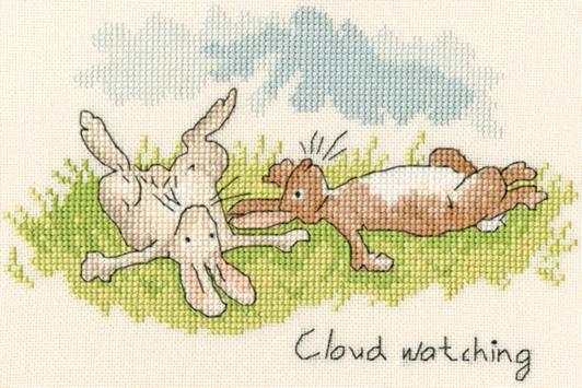 XAJ2 Набір для вишивання хрестом Cloud watching "Перегляд хмари" Bothy Threads  | інтернет-магазин 'Елена-Рукоделие'