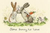 xaj3 набор для вышивания крестом some bunny to love "влюблённый кролик" bothy threads | интернет-магазин Елена-Рукоделие